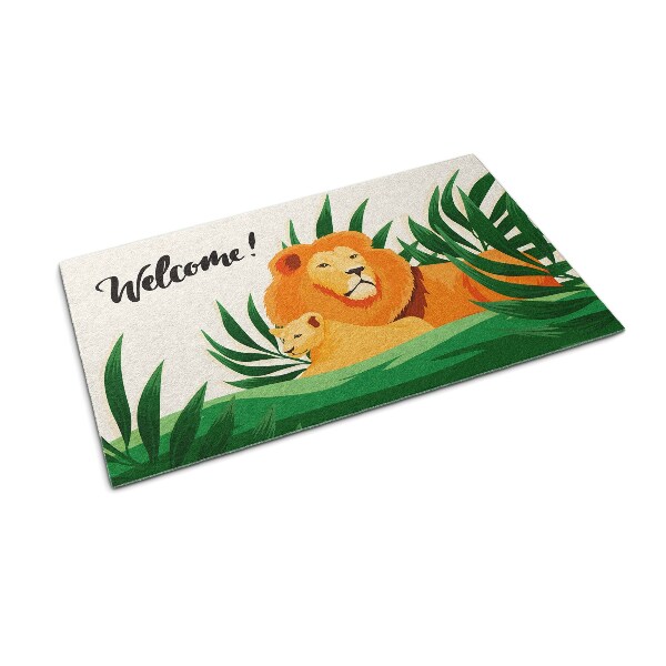 Tapete de entrada Leões Gatos