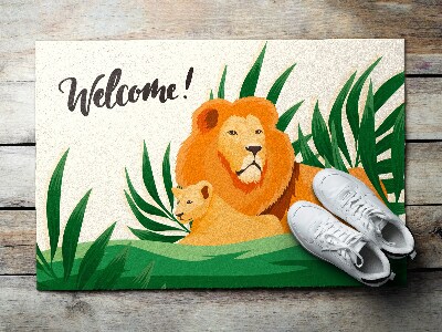 Tapete de entrada Leões Gatos