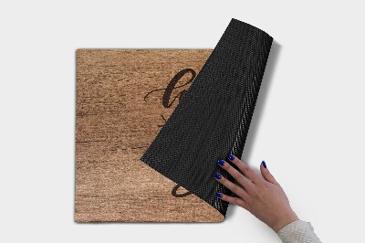 Tapete de entrada Placa de madeira