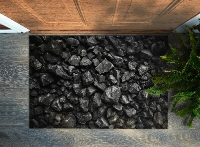 Tapete de entrada Pedras pretas