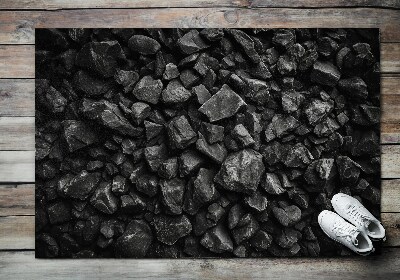 Tapete de entrada Pedras pretas