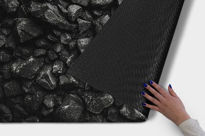 Tapete de entrada Pedras pretas