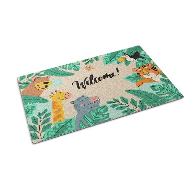 Tapete de entrada Animais bem-vindos