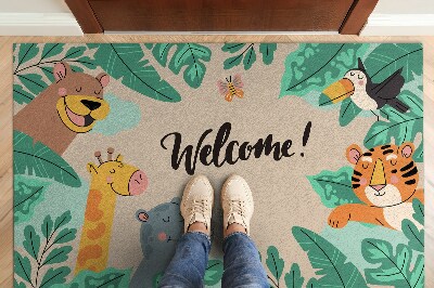 Tapete de entrada Animais bem-vindos