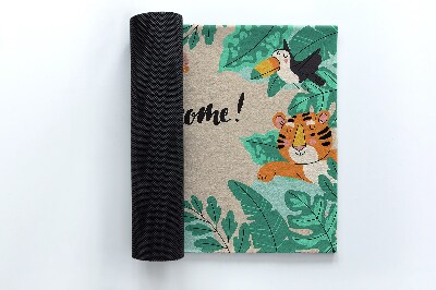 Tapete de entrada Animais bem-vindos
