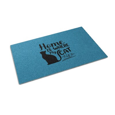 Tapete de entrada Gato na casa