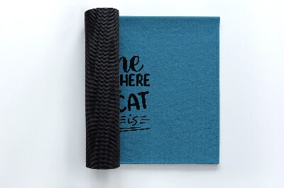 Tapete de entrada Gato na casa