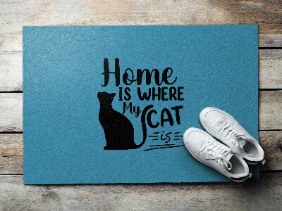 Tapete de entrada Gato na casa