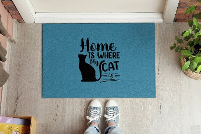 Tapete de entrada Gato na casa