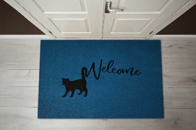 Tapete capacho Bem-vindo, o gato