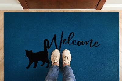 Tapete capacho Bem-vindo, o gato