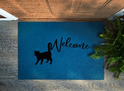 Tapete capacho Bem-vindo, o gato