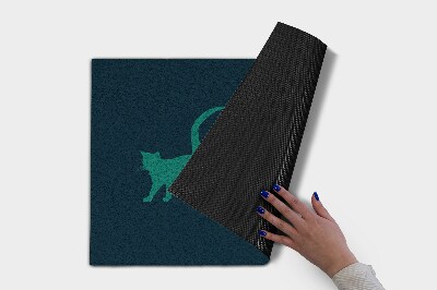 Tapete de entrada Gato bem-vindo