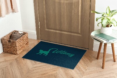 Tapete de entrada Gato bem-vindo