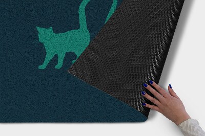 Tapete de entrada Gato bem-vindo