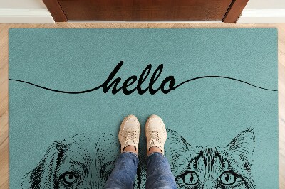 Tapete de entrada Olá Cachorro Gato