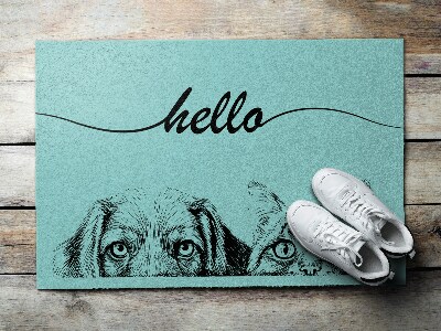 Tapete de entrada Olá Cachorro Gato