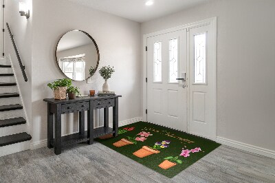 Tapete de entrada Flores em vasos