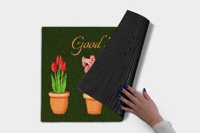 Tapete de entrada Flores em vasos