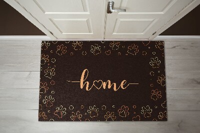 Tapete de entrada Patas de cachorro em casa