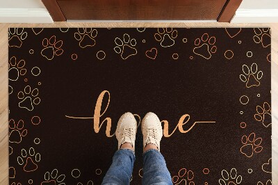 Tapete de entrada Patas de cachorro em casa