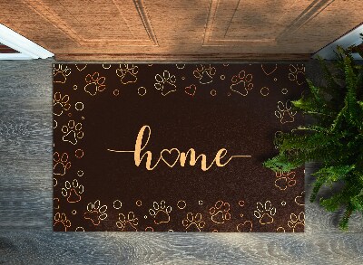 Tapete de entrada Patas de cachorro em casa