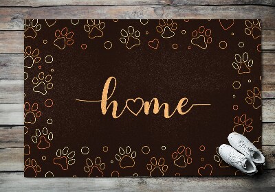 Tapete de entrada Patas de cachorro em casa