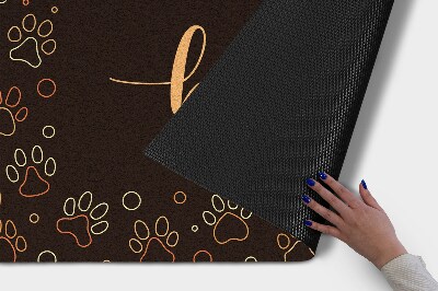 Tapete de entrada Patas de cachorro em casa