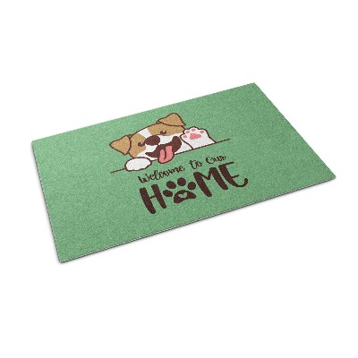 Tapete capacho Bem-vindo ao lar, cão