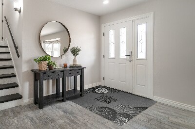 Tapete de entrada Bem-vindo ao Lar Tropical