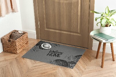 Tapete de entrada Bem-vindo ao Lar Tropical