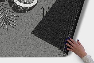 Tapete de entrada Bem-vindo ao Lar Tropical