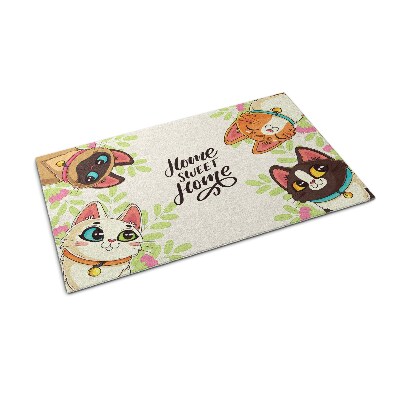 Tapete capacho A inscrição Gatos