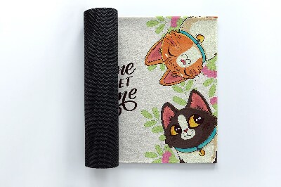 Tapete capacho A inscrição Gatos