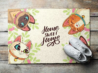 Tapete capacho A inscrição Gatos