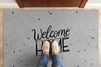 Tapete de entrada Bem-vindo concreto