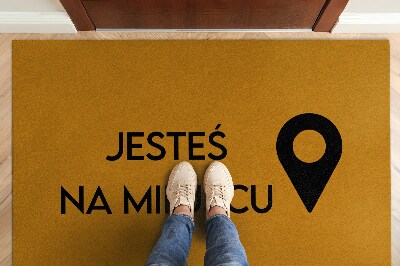 Tapete de entrada Você está aqui