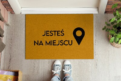 Tapete de entrada Você está aqui