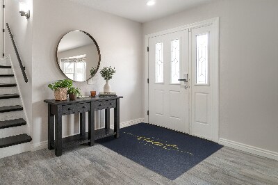 Tapete capacho Com uma inscrição