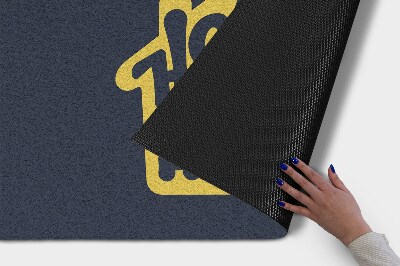 Tapete capacho Com uma inscrição