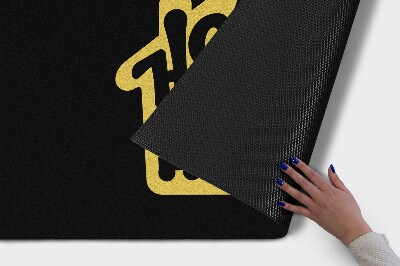 Tapete de entrada Com uma inscrição