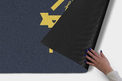 Tapete capacho Com uma inscrição