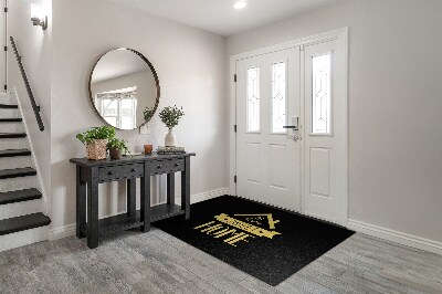 Tapete de entrada Com uma inscrição