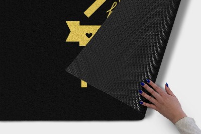 Tapete de entrada Com uma inscrição