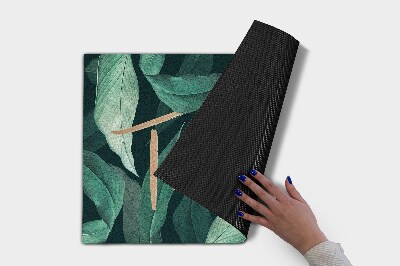 Tapete capacho folhas tropicais