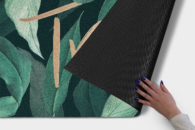 Tapete capacho folhas tropicais