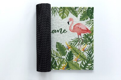 Tapete de entrada Flamingos