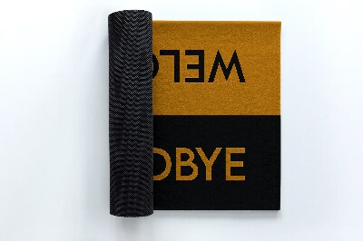 Tapete de entrada Bem-vindo, adeus