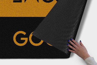 Tapete de entrada Bem-vindo, adeus