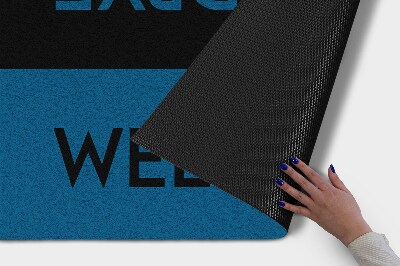 Tapete capacho Bem-vindo, adeus